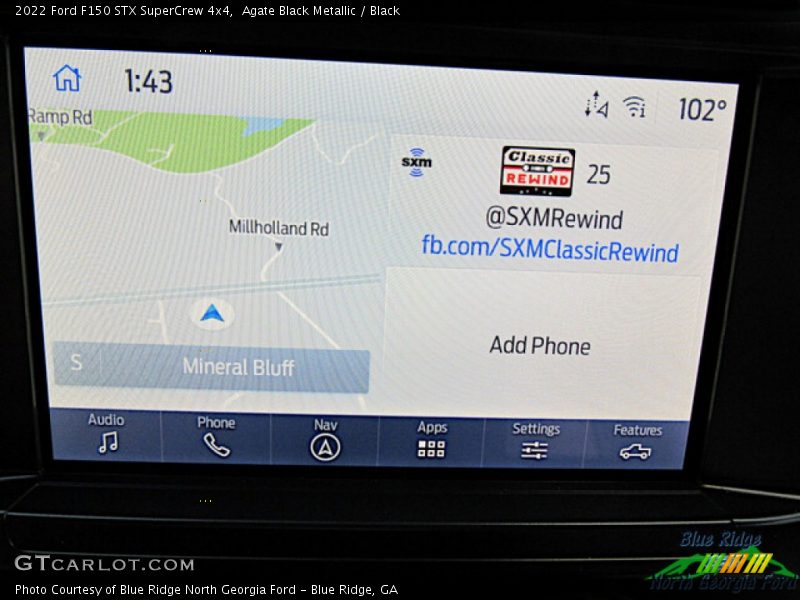 Agate Black Metallic / Black 2022 Ford F150 STX SuperCrew 4x4