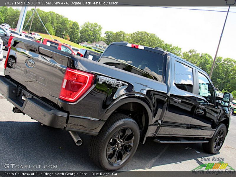 Agate Black Metallic / Black 2022 Ford F150 STX SuperCrew 4x4