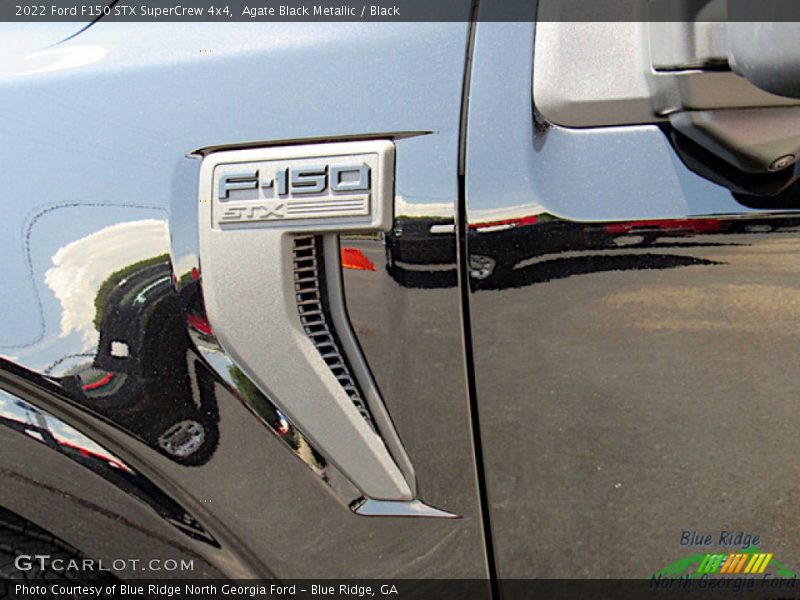 Agate Black Metallic / Black 2022 Ford F150 STX SuperCrew 4x4