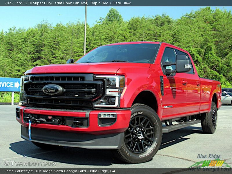 Rapid Red / Black Onyx 2022 Ford F350 Super Duty Lariat Crew Cab 4x4