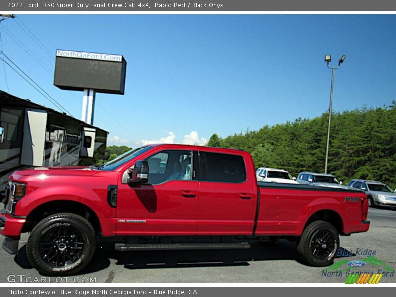 Rapid Red / Black Onyx 2022 Ford F350 Super Duty Lariat Crew Cab 4x4