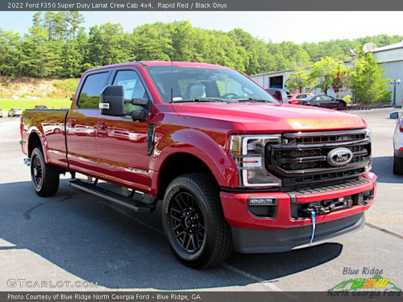 Rapid Red / Black Onyx 2022 Ford F350 Super Duty Lariat Crew Cab 4x4