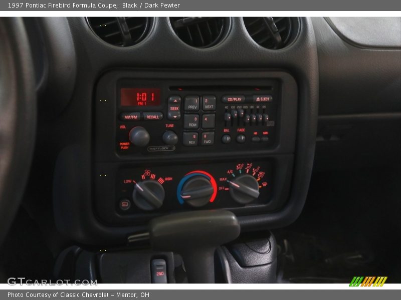 Controls of 1997 Firebird Formula Coupe