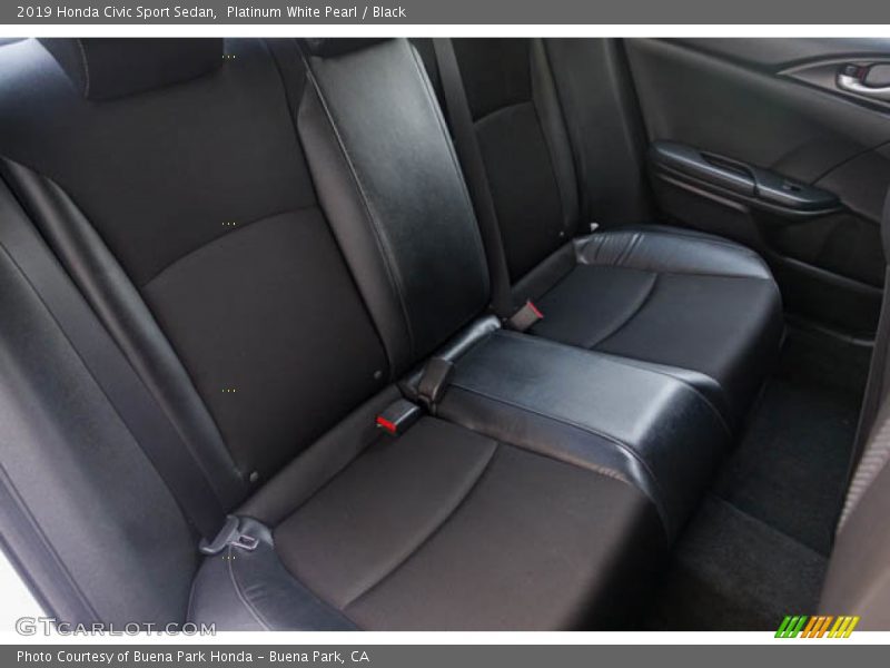 Platinum White Pearl / Black 2019 Honda Civic Sport Sedan