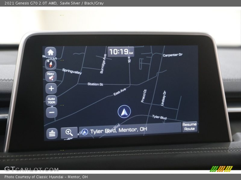 Navigation of 2021 G70 2.0T AWD