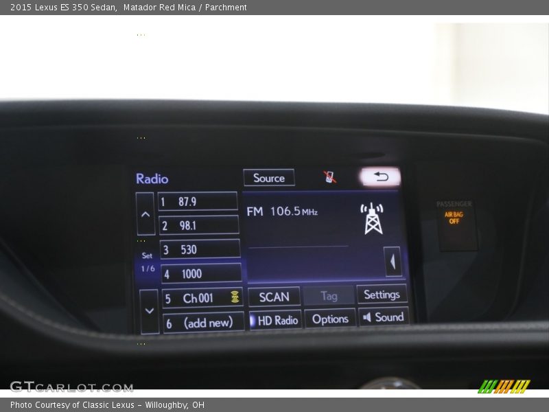 Audio System of 2015 ES 350 Sedan