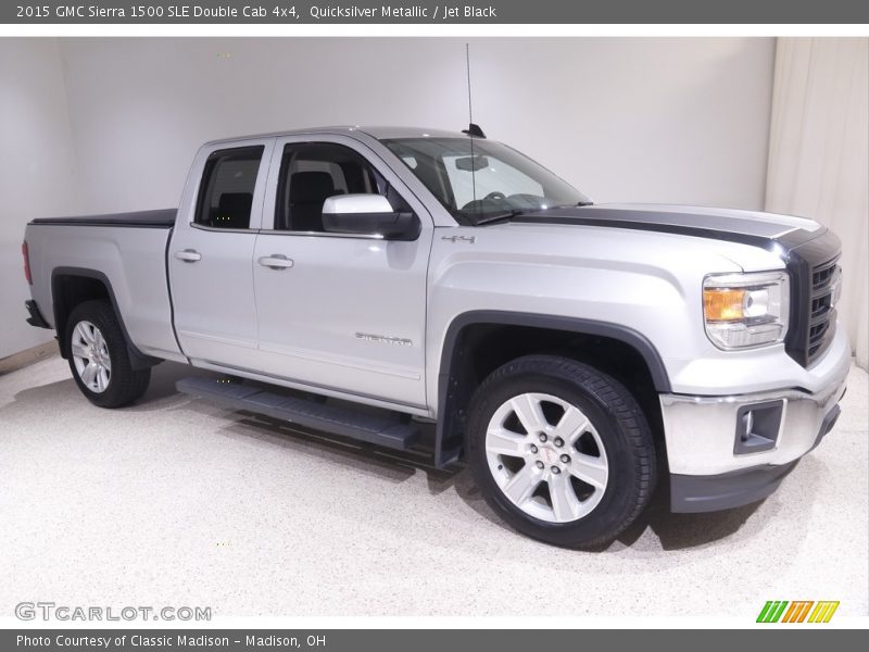 Quicksilver Metallic / Jet Black 2015 GMC Sierra 1500 SLE Double Cab 4x4