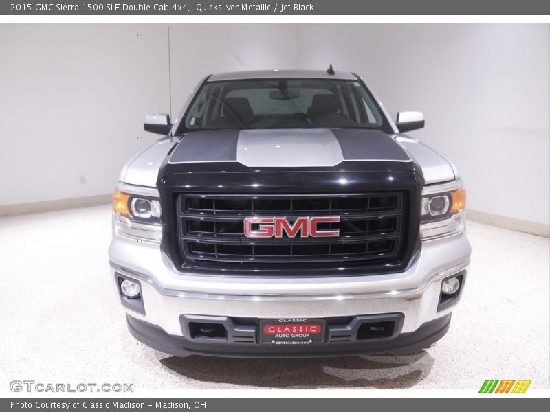 Quicksilver Metallic / Jet Black 2015 GMC Sierra 1500 SLE Double Cab 4x4