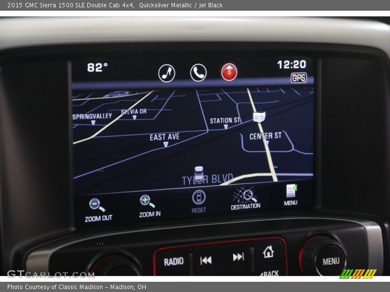 Quicksilver Metallic / Jet Black 2015 GMC Sierra 1500 SLE Double Cab 4x4