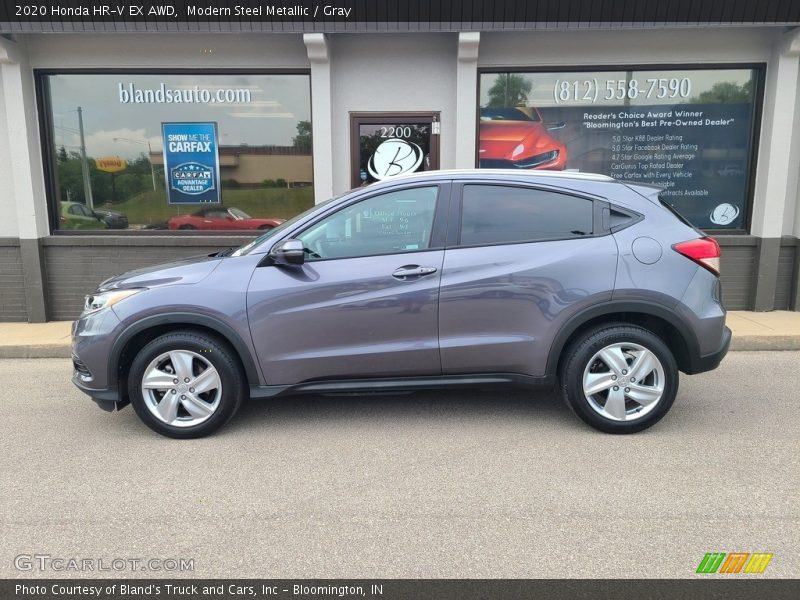 Modern Steel Metallic / Gray 2020 Honda HR-V EX AWD