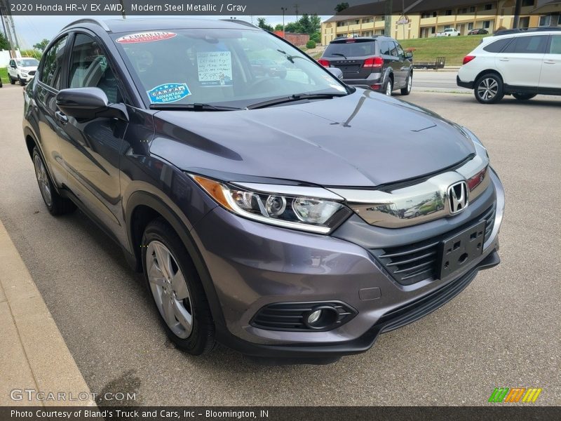 Modern Steel Metallic / Gray 2020 Honda HR-V EX AWD
