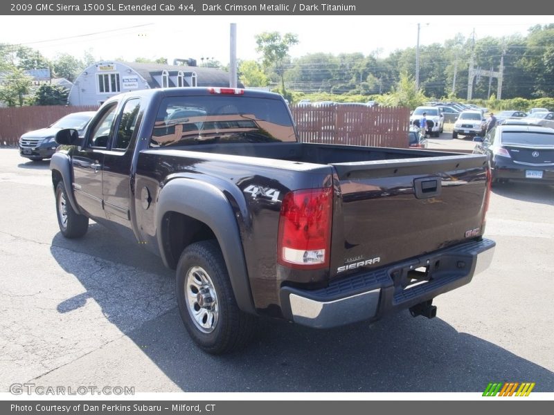 Dark Crimson Metallic / Dark Titanium 2009 GMC Sierra 1500 SL Extended Cab 4x4
