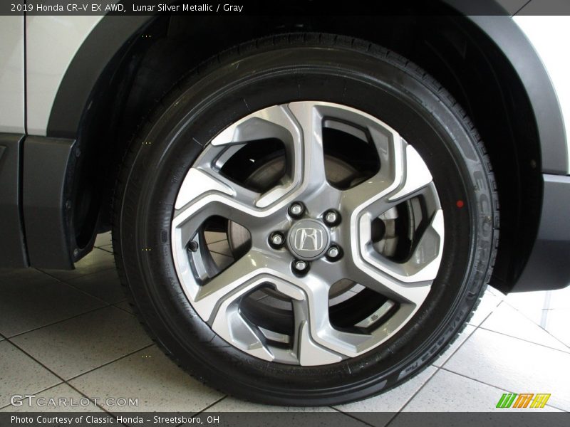 Lunar Silver Metallic / Gray 2019 Honda CR-V EX AWD