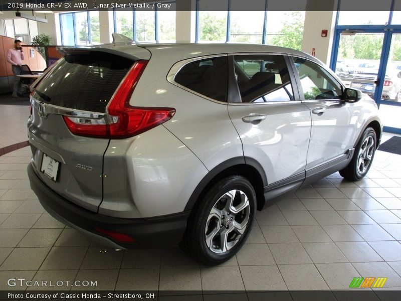 Lunar Silver Metallic / Gray 2019 Honda CR-V EX AWD