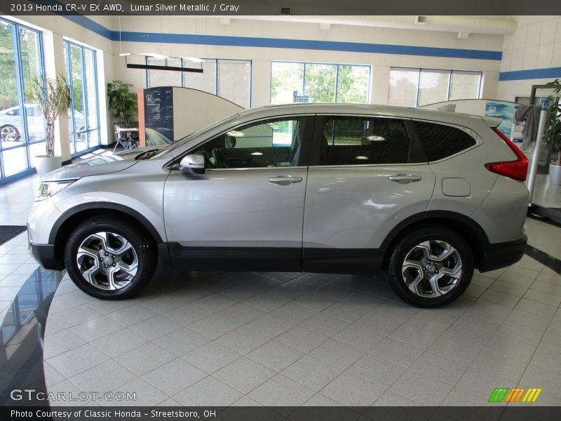 Lunar Silver Metallic / Gray 2019 Honda CR-V EX AWD
