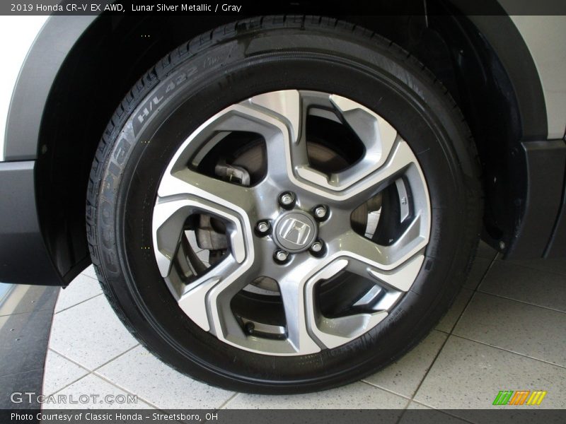 Lunar Silver Metallic / Gray 2019 Honda CR-V EX AWD