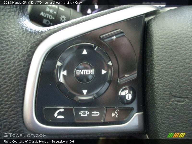 Lunar Silver Metallic / Gray 2019 Honda CR-V EX AWD