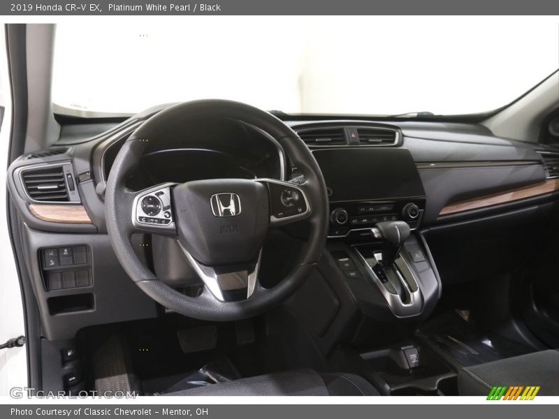 Platinum White Pearl / Black 2019 Honda CR-V EX
