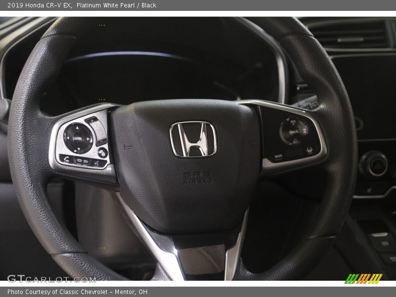 Platinum White Pearl / Black 2019 Honda CR-V EX