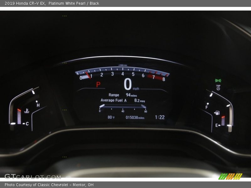 Platinum White Pearl / Black 2019 Honda CR-V EX