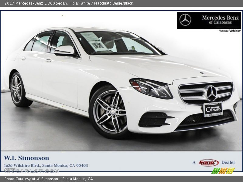 Polar White / Macchiato Beige/Black 2017 Mercedes-Benz E 300 Sedan