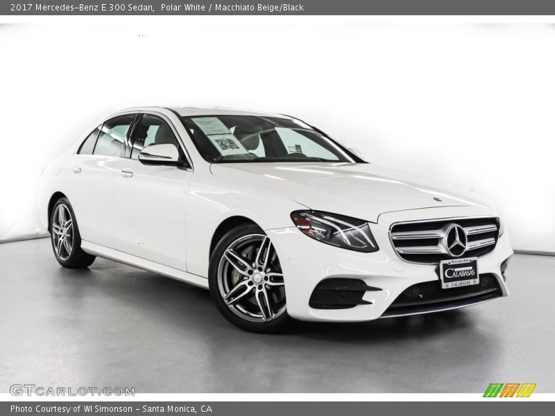 Polar White / Macchiato Beige/Black 2017 Mercedes-Benz E 300 Sedan