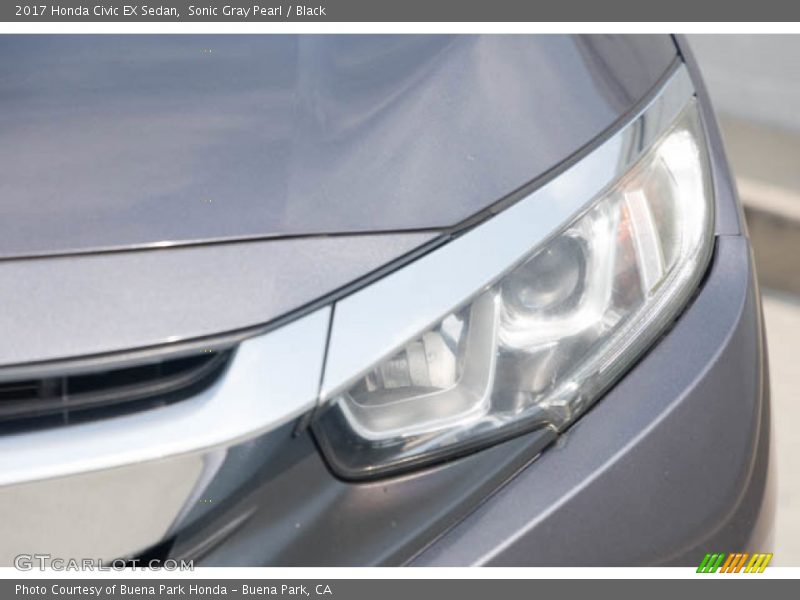 Sonic Gray Pearl / Black 2017 Honda Civic EX Sedan
