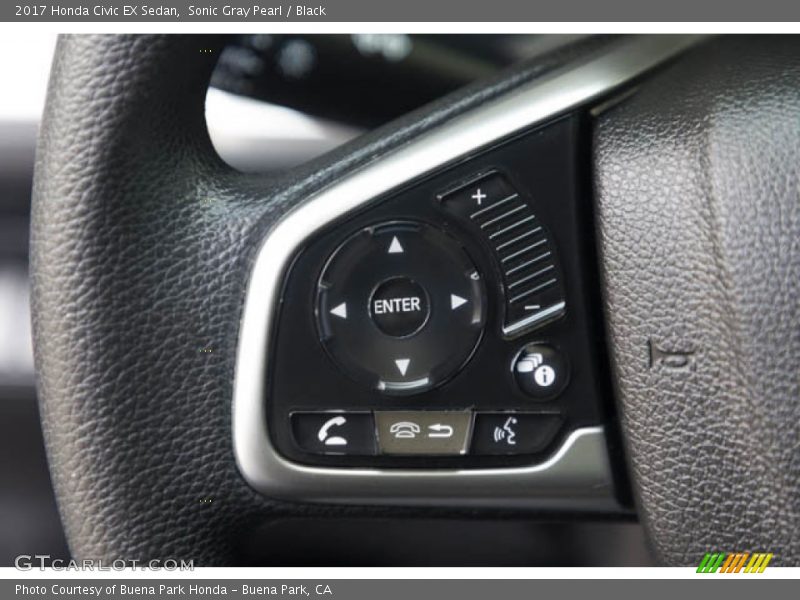 Sonic Gray Pearl / Black 2017 Honda Civic EX Sedan