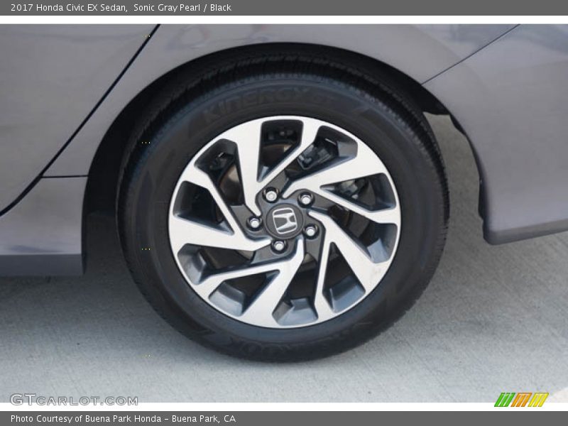 Sonic Gray Pearl / Black 2017 Honda Civic EX Sedan