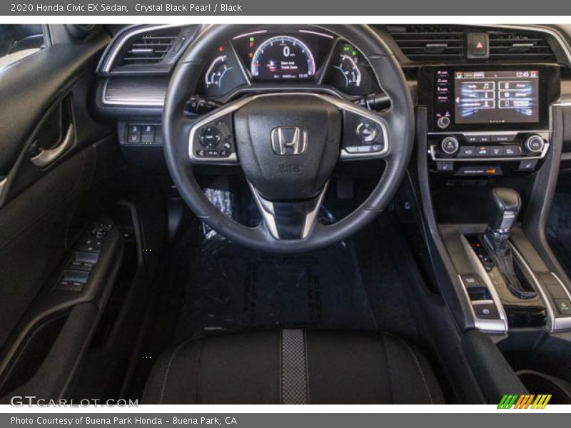 Crystal Black Pearl / Black 2020 Honda Civic EX Sedan