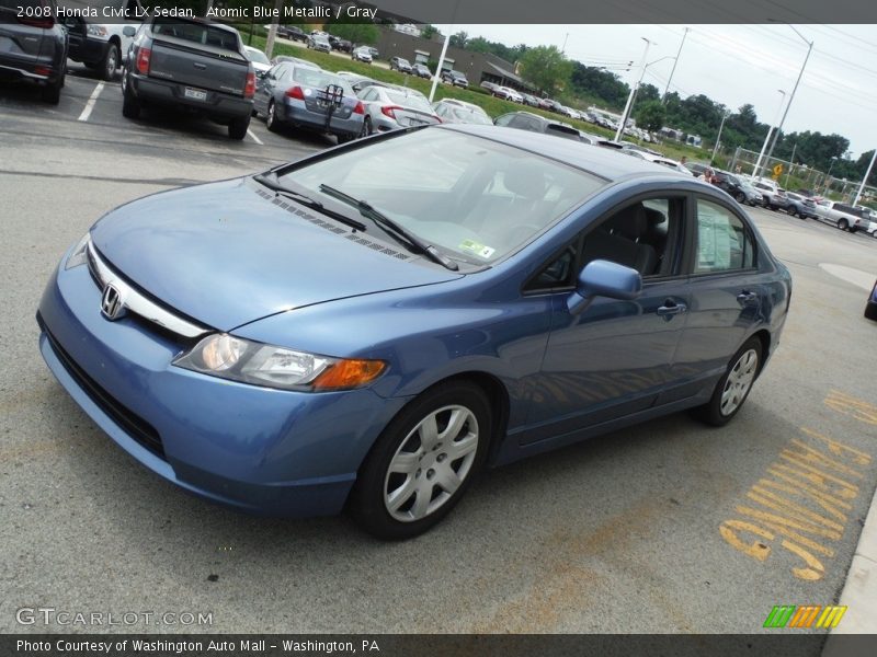 Atomic Blue Metallic / Gray 2008 Honda Civic LX Sedan
