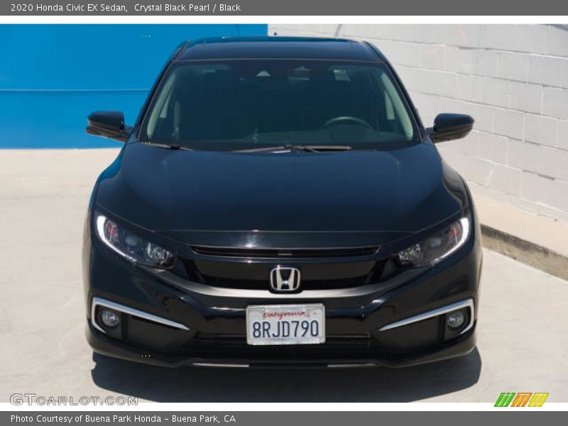 Crystal Black Pearl / Black 2020 Honda Civic EX Sedan