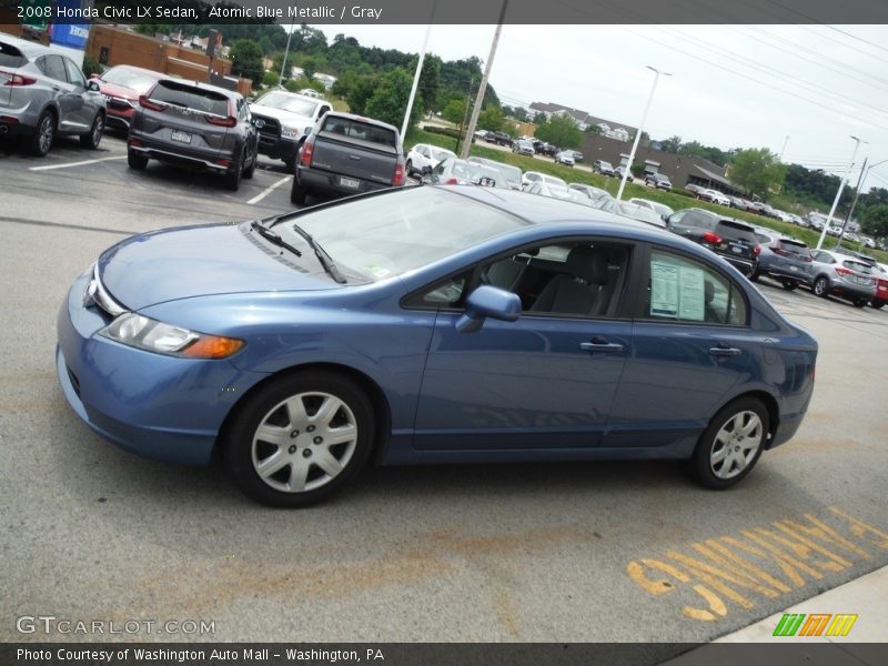 Atomic Blue Metallic / Gray 2008 Honda Civic LX Sedan