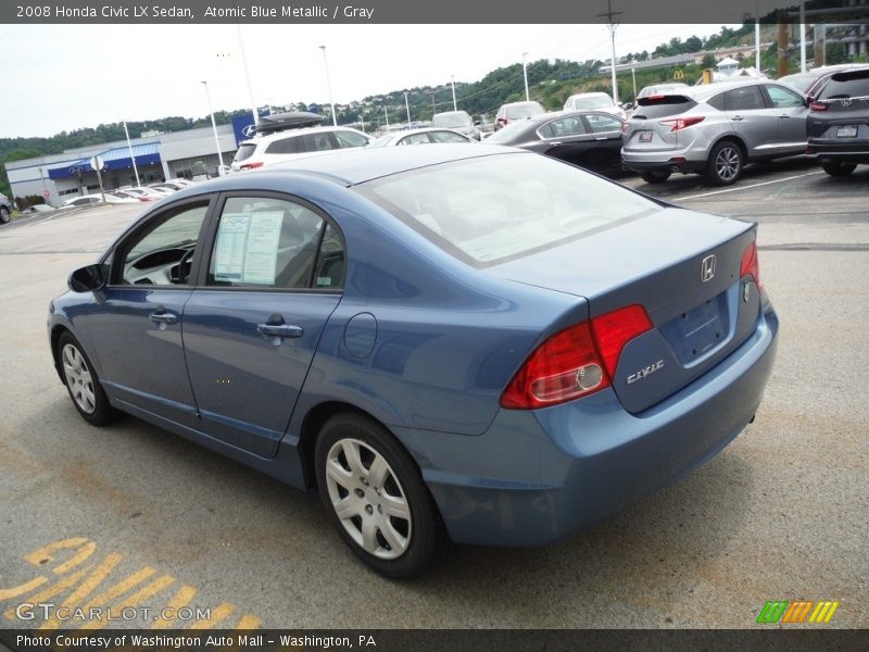 Atomic Blue Metallic / Gray 2008 Honda Civic LX Sedan