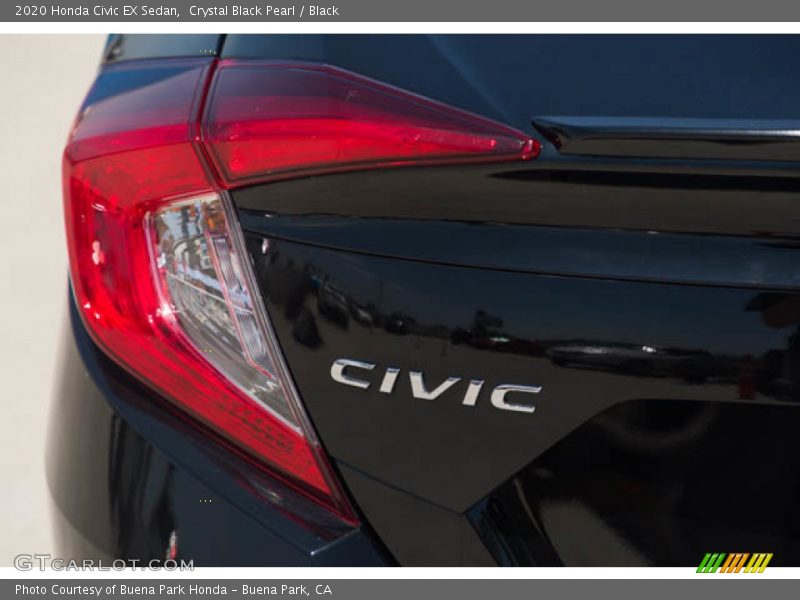 Crystal Black Pearl / Black 2020 Honda Civic EX Sedan