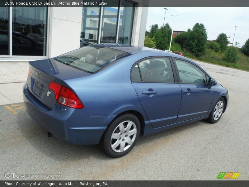 Atomic Blue Metallic / Gray 2008 Honda Civic LX Sedan