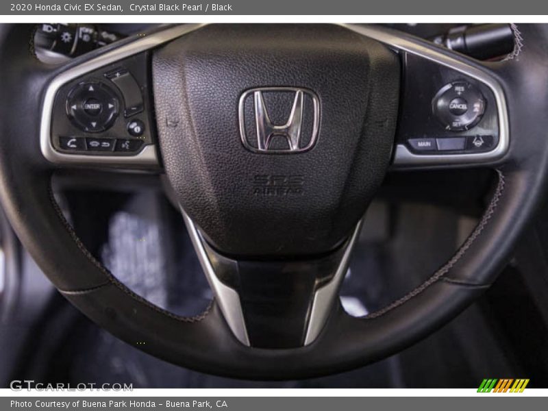 Crystal Black Pearl / Black 2020 Honda Civic EX Sedan