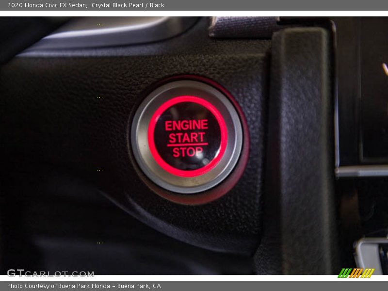 Crystal Black Pearl / Black 2020 Honda Civic EX Sedan