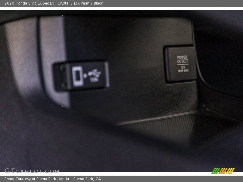 Crystal Black Pearl / Black 2020 Honda Civic EX Sedan