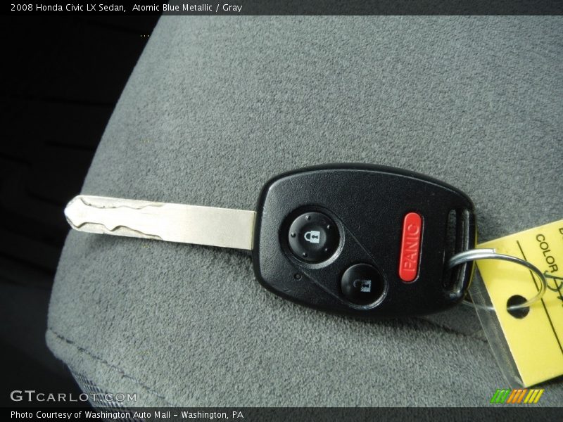 Atomic Blue Metallic / Gray 2008 Honda Civic LX Sedan