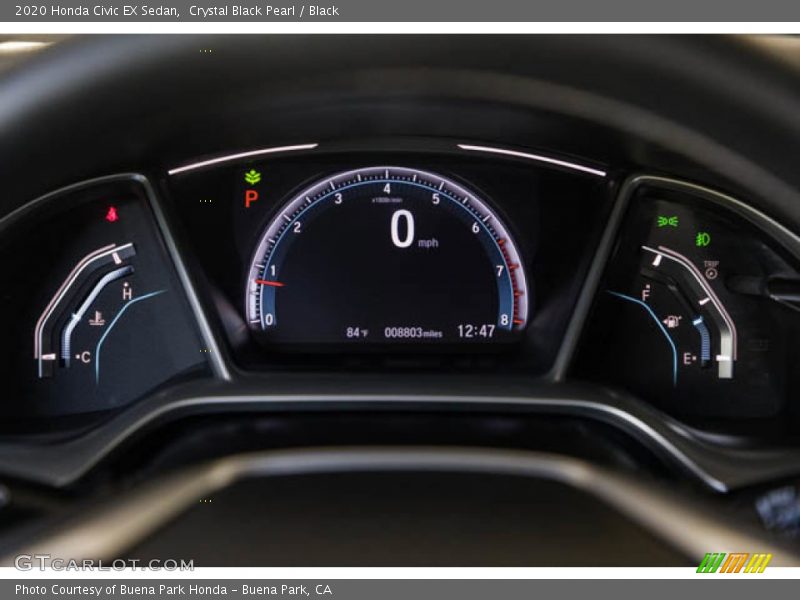 Crystal Black Pearl / Black 2020 Honda Civic EX Sedan