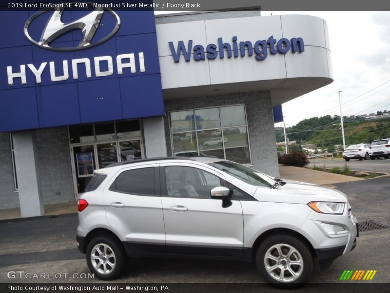 Moondust Silver Metallic / Ebony Black 2019 Ford EcoSport SE 4WD