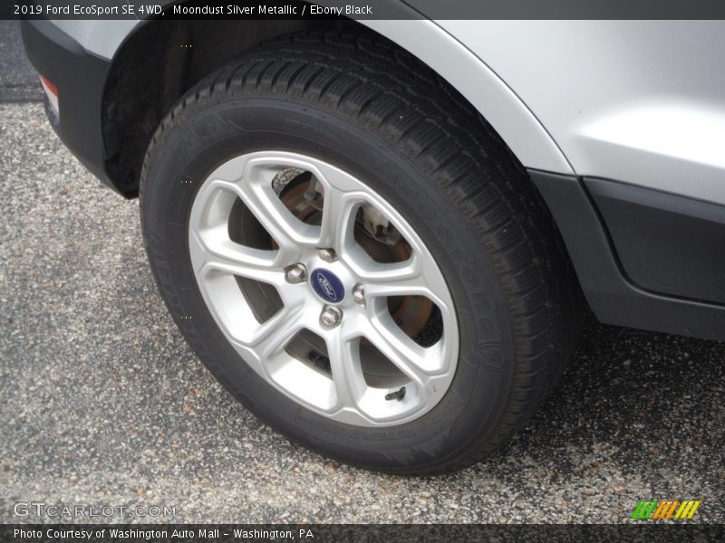 Moondust Silver Metallic / Ebony Black 2019 Ford EcoSport SE 4WD