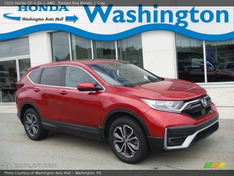 Radiant Red Metallic / Gray 2020 Honda CR-V EX-L AWD