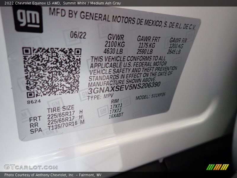 Summit White / Medium Ash Gray 2022 Chevrolet Equinox LS AWD