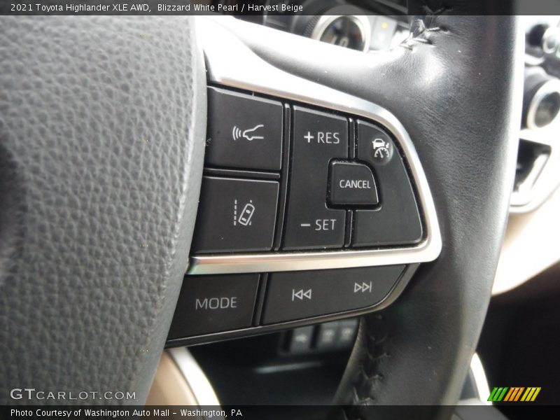 Blizzard White Pearl / Harvest Beige 2021 Toyota Highlander XLE AWD