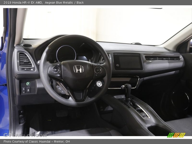 Aegean Blue Metallic / Black 2019 Honda HR-V EX AWD