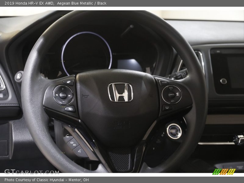 Aegean Blue Metallic / Black 2019 Honda HR-V EX AWD