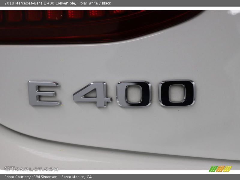 Polar White / Black 2018 Mercedes-Benz E 400 Convertible