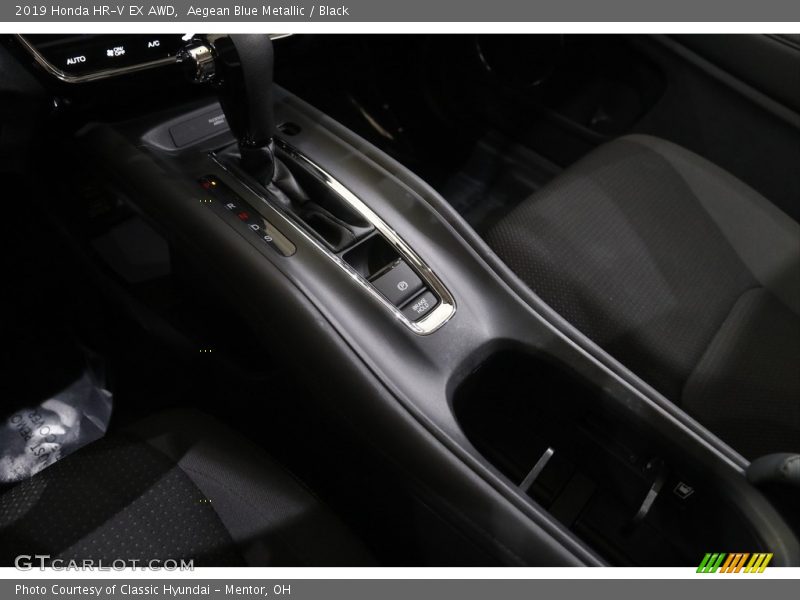 Aegean Blue Metallic / Black 2019 Honda HR-V EX AWD